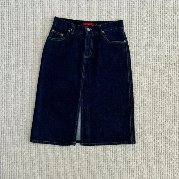 VINTAGE 90’s Jou Jou Jeans Midi Skirt - Picture 4 of 5